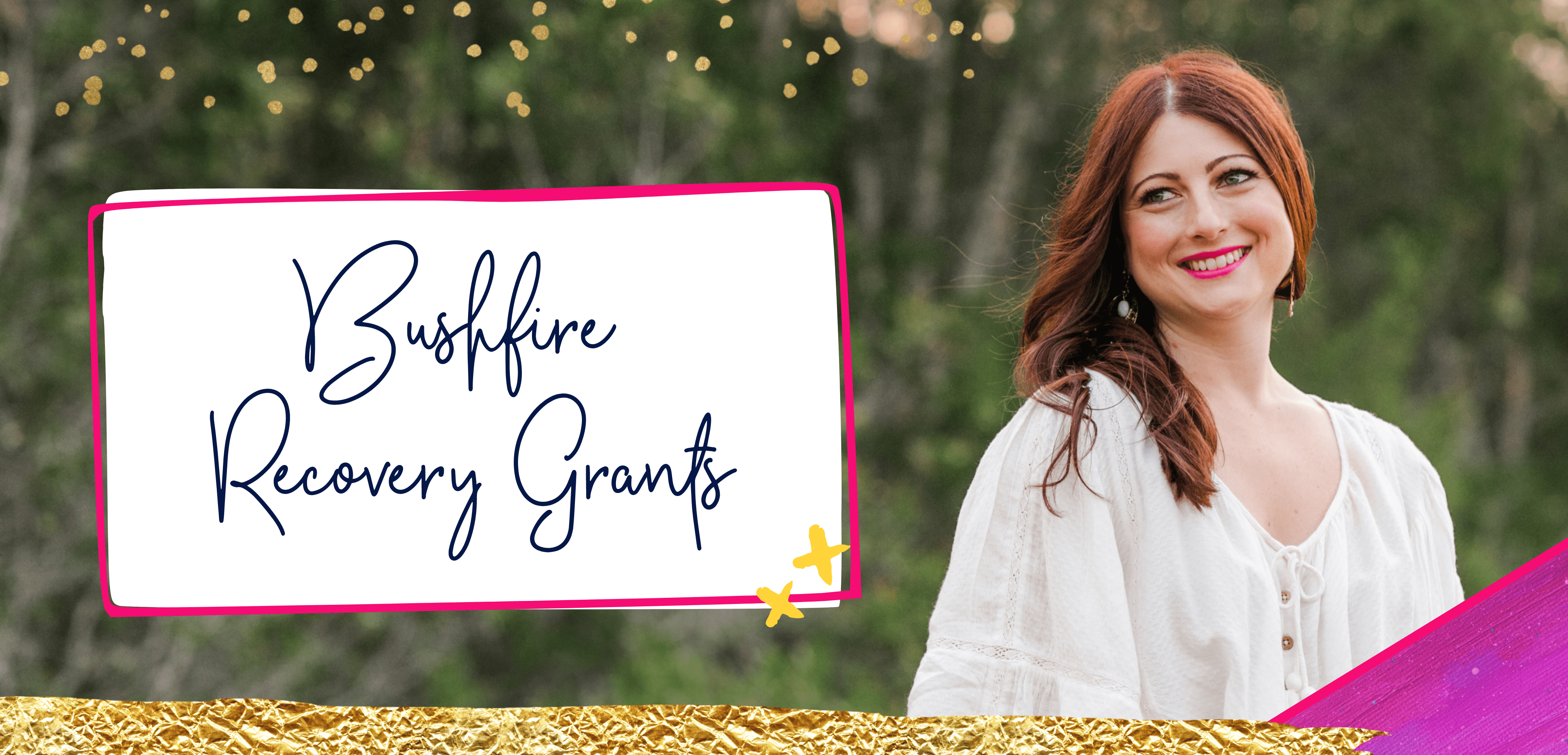 'Bushfire Recovery Grants' page header