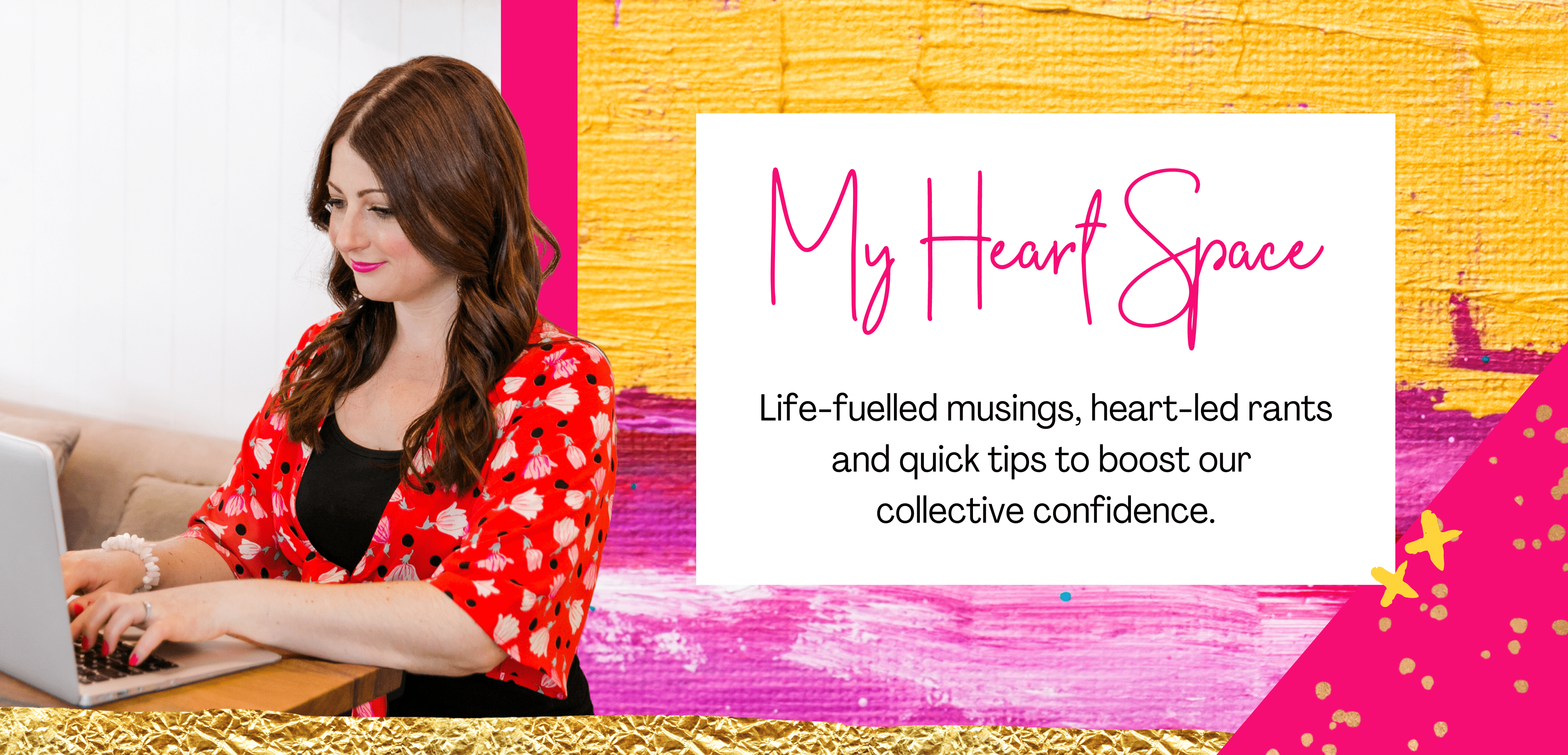 'Life + Confidence Blog' page header