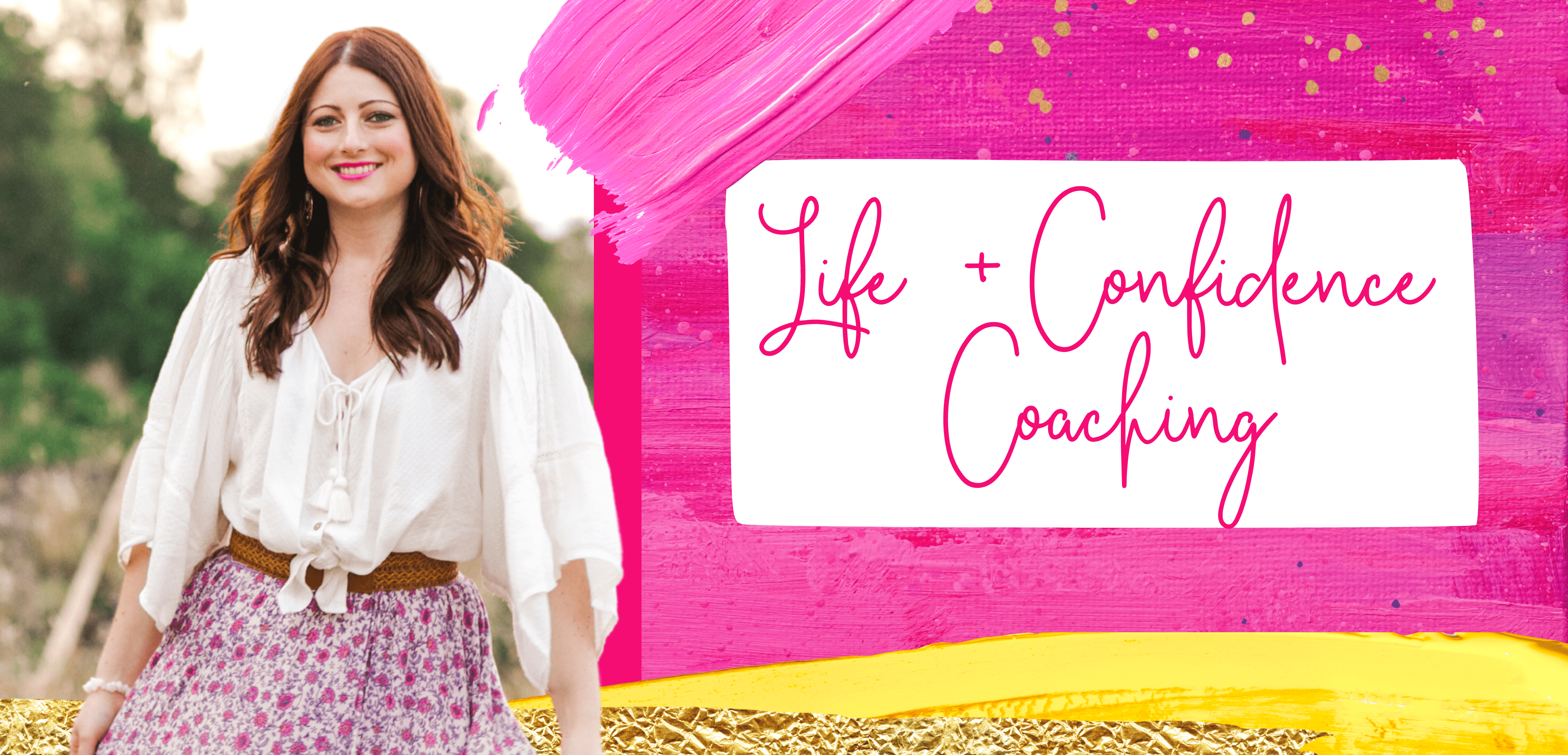 'Life + Confidence Coaching' page header
